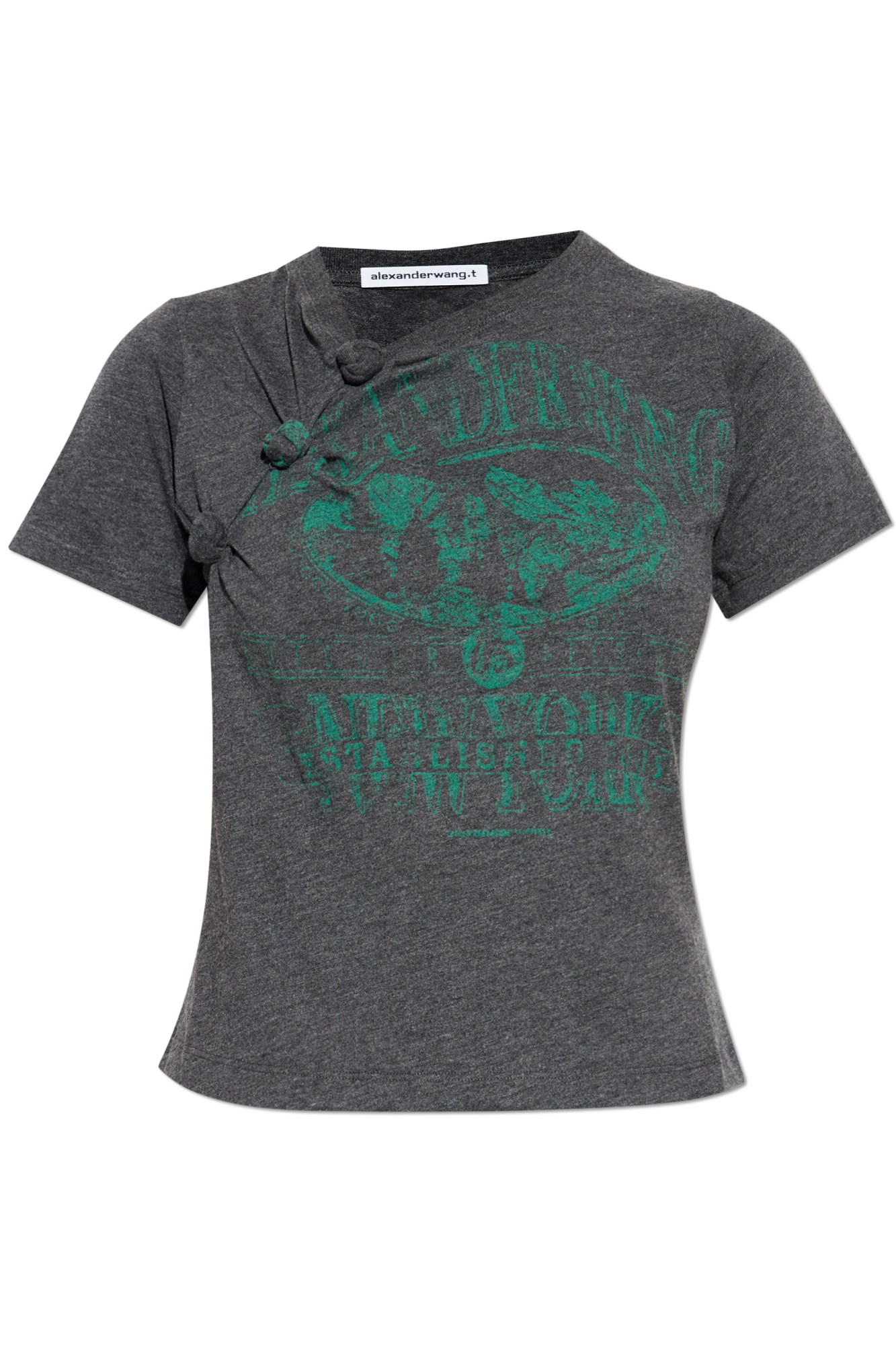 【Alexander Wang】Alexander Wang T-Shirts Alexander Wang Grey Printed Double T-Shirt Alexander Wang